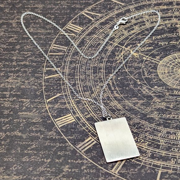 The Emperor Tarot Card Silver Necklace - Picture 3 of 3